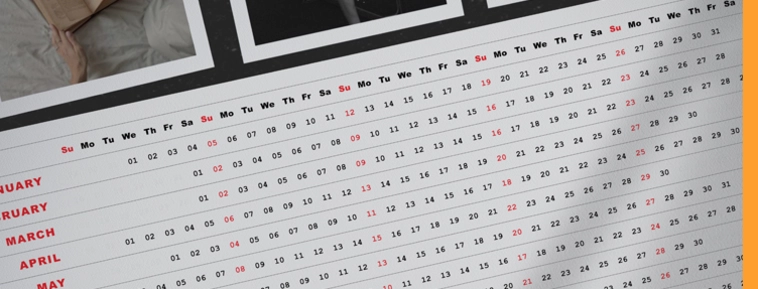 Calendarios tipo Póster